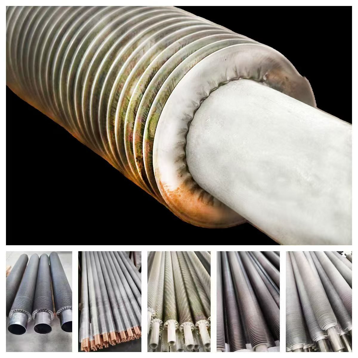 Professional Supply Copper Tube Finned Tube Condenser Evaporator Copper Fin Tube