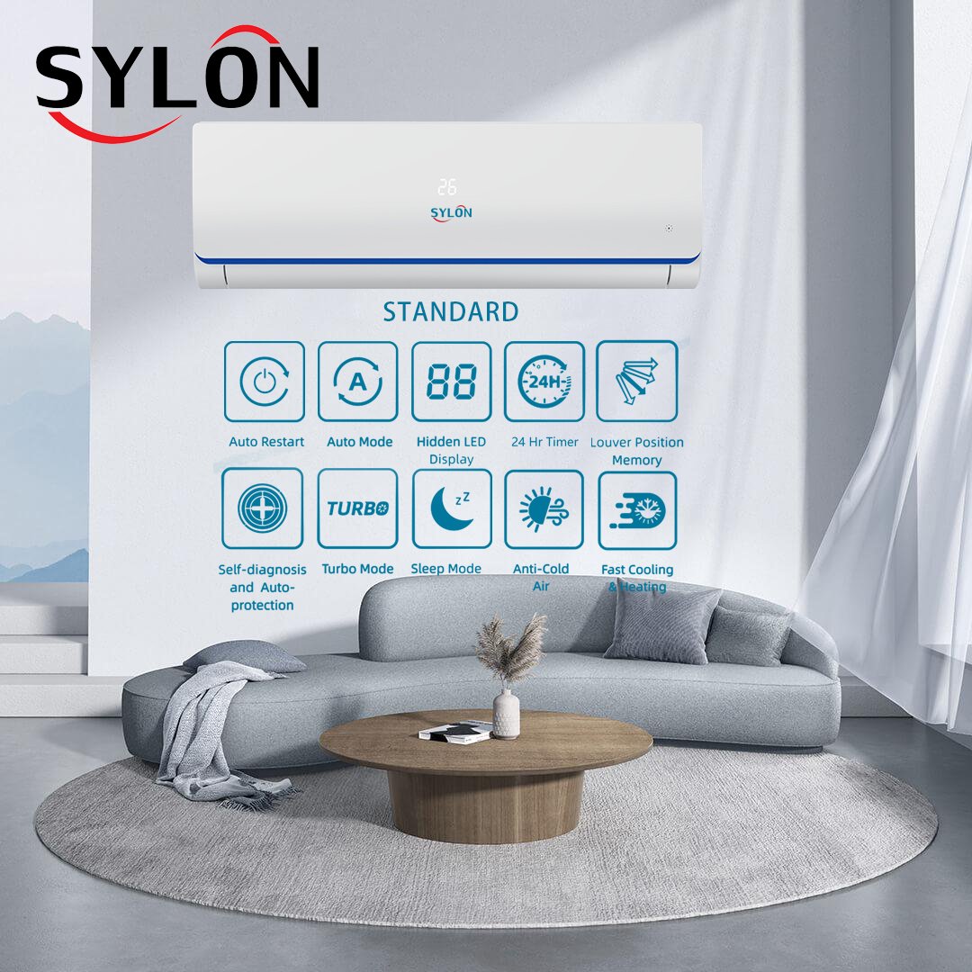 Sylon A+++ R32 R410a Gas 9000 Btu Climatiseur Cooling Heating ON/OFF AC Wall Mounted Split Type Mini Air Conditioners for Room