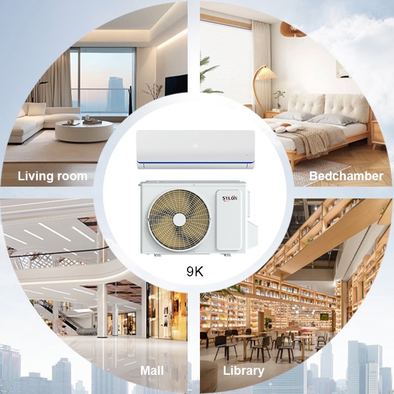Sylon A+++ R32 R410a Gas 9000 Btu Climatiseur Cooling Heating ON/OFF AC Wall Mounted Split Type Mini Air Conditioners for Room