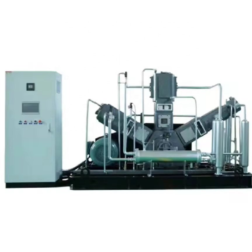 FUCAI 55kw 12m3/min 4.0Mpa 350rpm Oil Free Screw Booster Air Compressor for Food and Beverage Industry