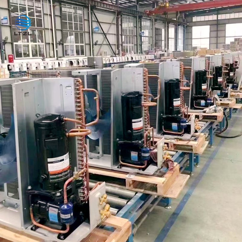 2024 Condensing Unit with Motor Cooling Fan Cold Room Compressor Refrigeration Unit air Cooled Condensing Unit 5hp