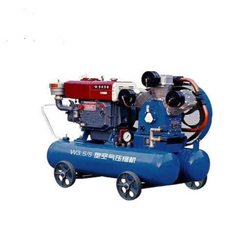 Small Mini Portable W3.5/5 Diesel Engine Driven Piston air Compressor for Mining