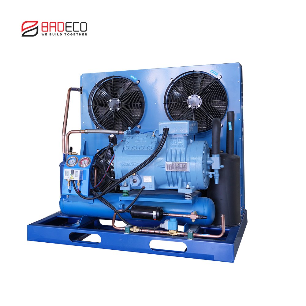 Blast Freezer Air Cooled Semi Hermetic Compressor Bitzer Refrigeration Condensing Unit for Cold Room Refrigeration