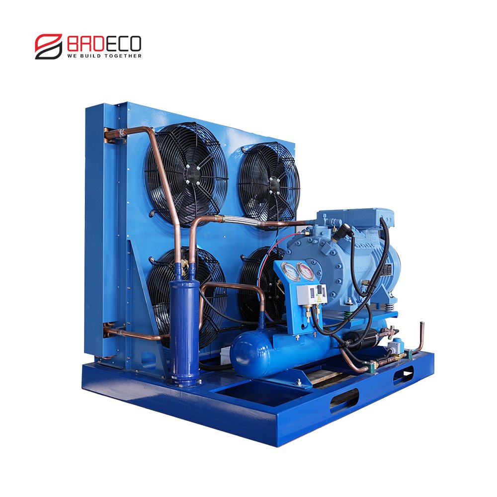 Blast Freezer Air Cooled Semi Hermetic Compressor Bitzer Refrigeration Condensing Unit for Cold Room Refrigeration