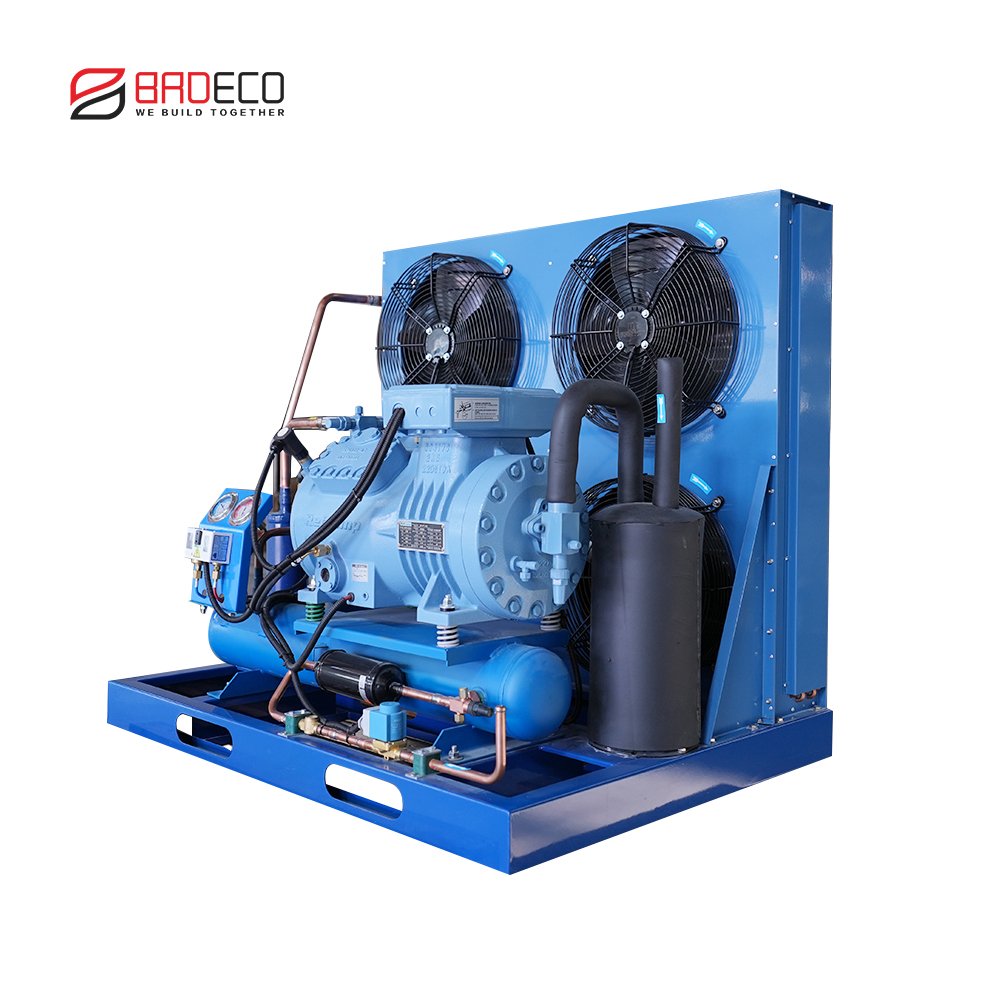 Blast Freezer Air Cooled Semi Hermetic Compressor Bitzer Refrigeration Condensing Unit for Cold Room Refrigeration