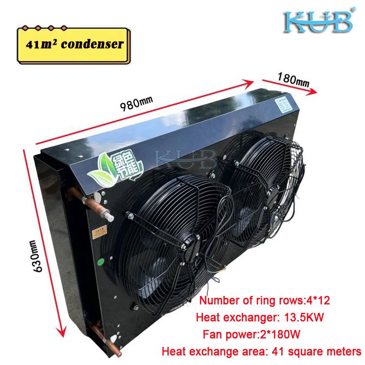 FNH2-41 5HP Refrigeration System Air-Cooled Condenser with Copper Coil Heat Exchange New Condition for Cold Storage