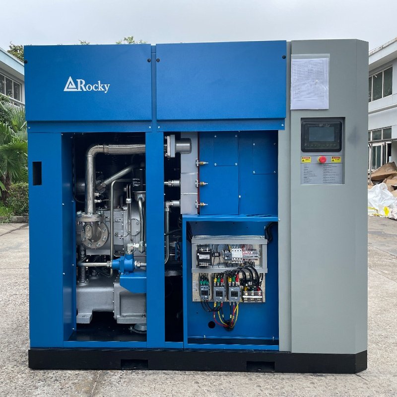 55kW 75hp Compresor De Tornillo GHH Dry Oil Free Screw Air Compressor RDO-55A/W