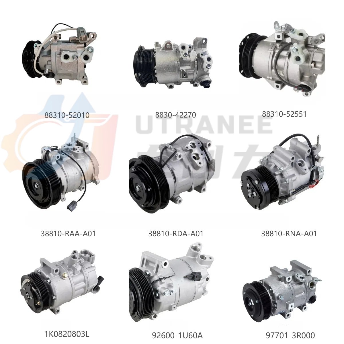 88320-52400 New 12V Automotive Air Conditioner Compressor Car AC Compressor Aire Compressor for Toyota Corollaa Yariss1.3 Echo