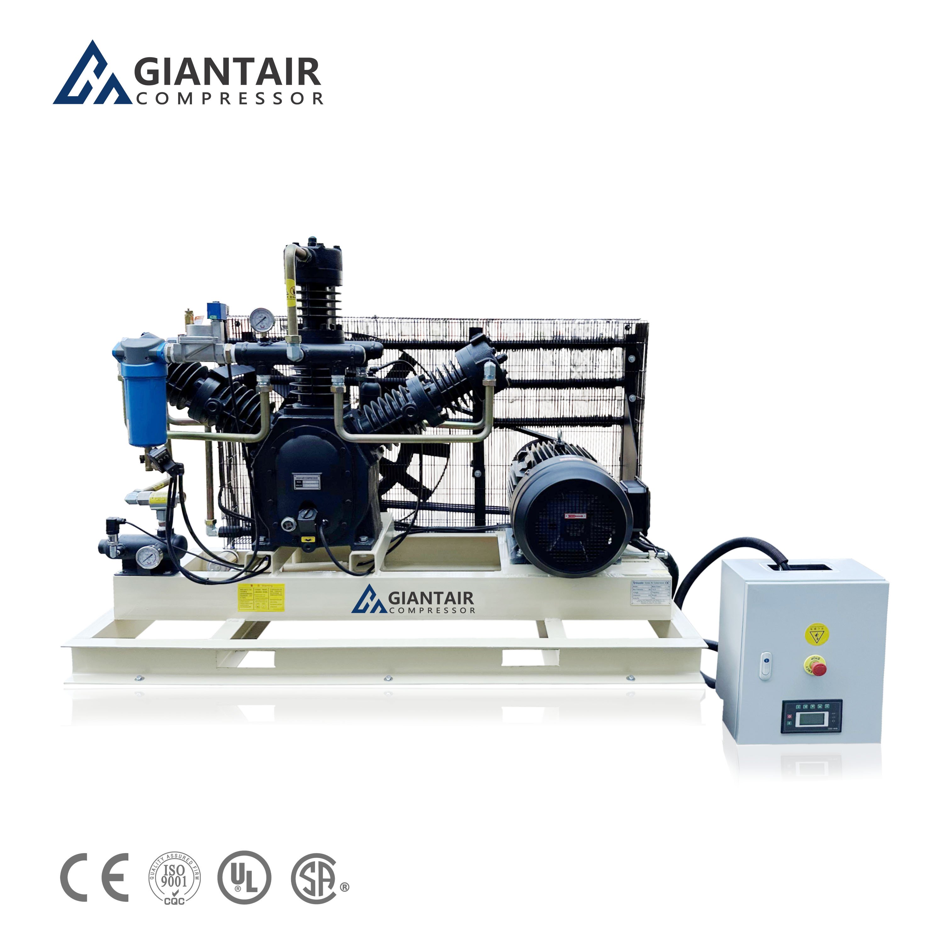 GIANTAIR 30 Bar 40 Bar Factory Wholesale Price Booster Pump Piston Air Compressor for PET Bottle Blowing