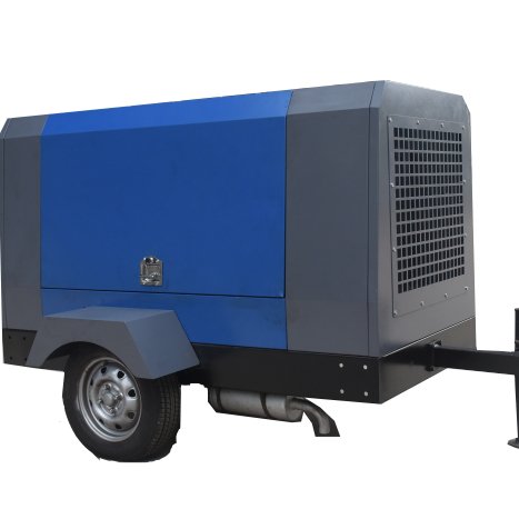 50kw 8bar 5m³/min Capacity Diesel Engine Screw Compressor Portable Air Compressor Movable diesel Engine Screw air Compressor