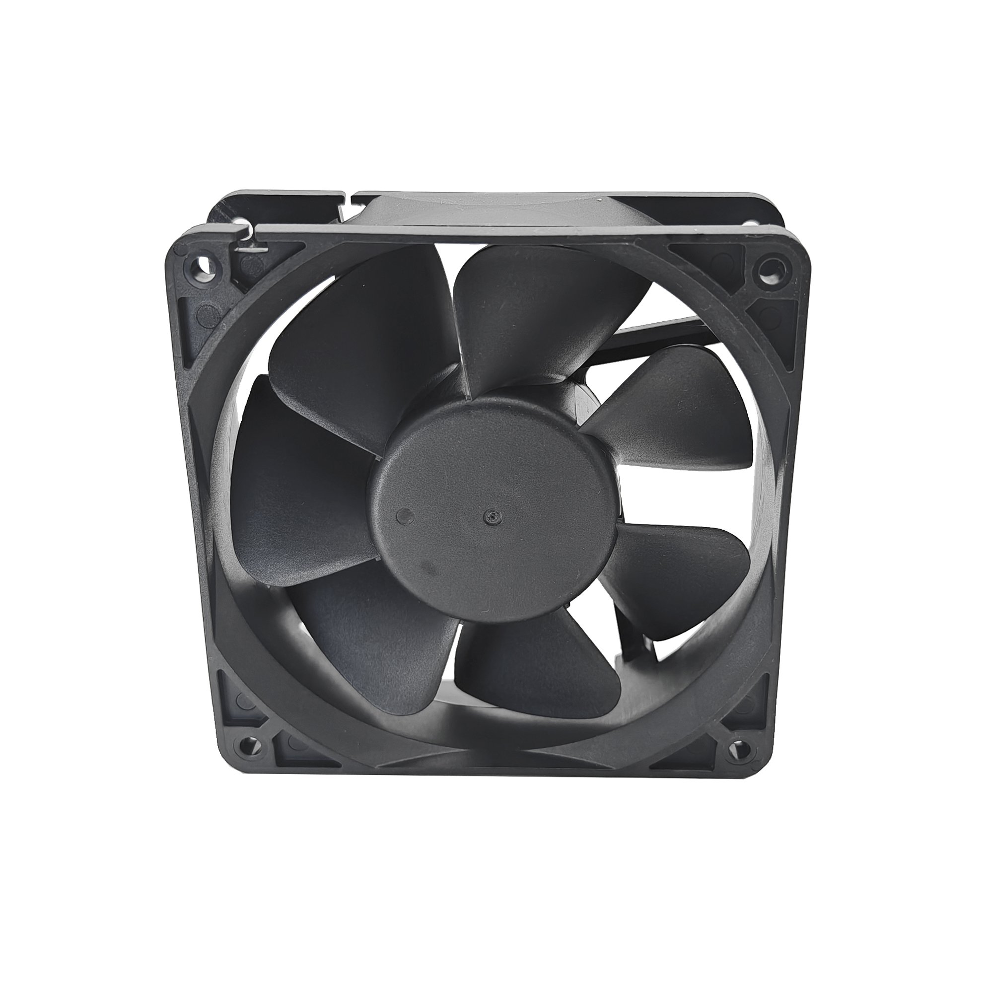 WELLSUNFAN High CFM Large Air Cooling 12038 Powerful Brushless Fan Black 12V 24V Cooling Fan Axial Fan 120x120x38mm 4Inch