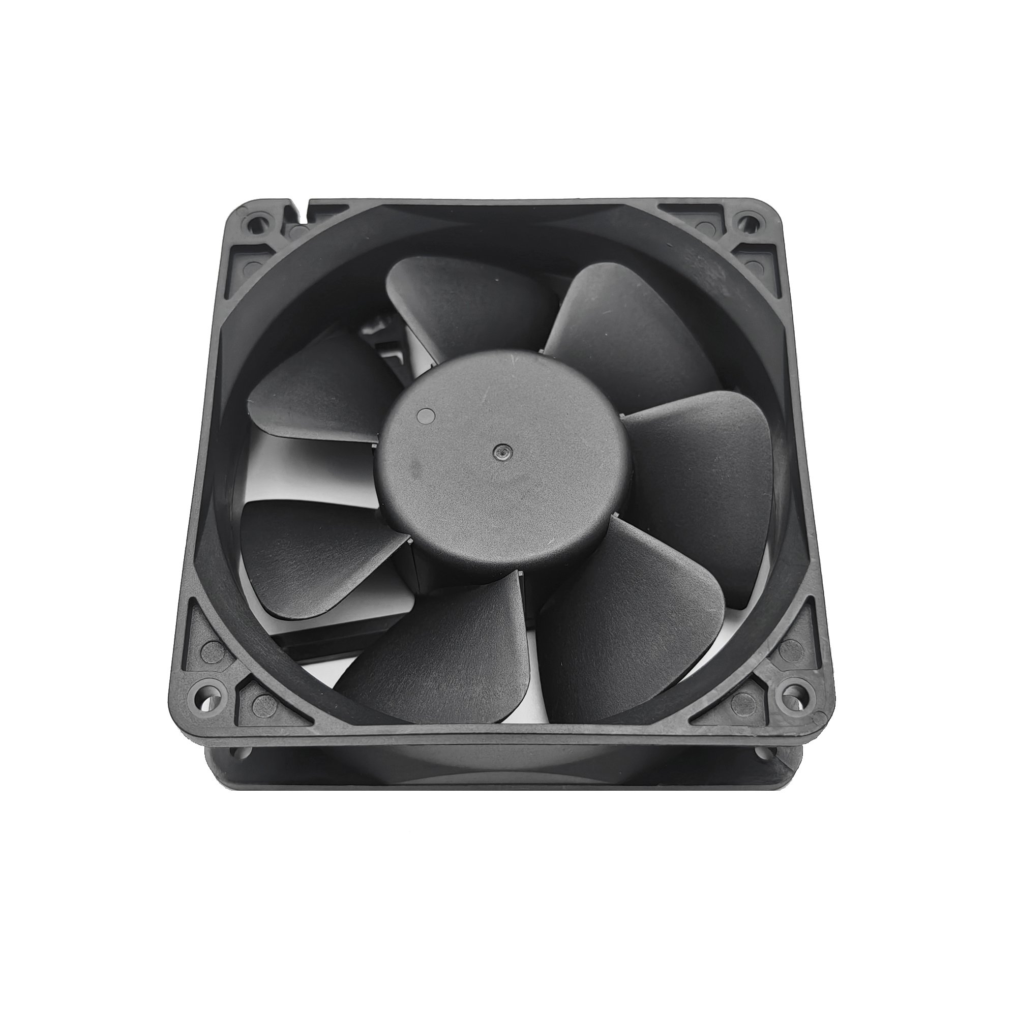 WELLSUNFAN High CFM Large Air Cooling 12038 Powerful Brushless Fan Black 12V 24V Cooling Fan Axial Fan 120x120x38mm 4Inch