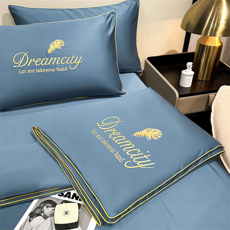 Wholesale Summer Bed Sheet Four Sets Ice Silk Cool Silk air Conditioning Quilt Set Can Be Customized Size