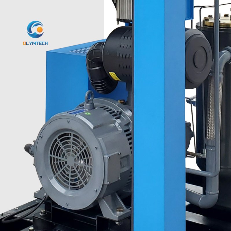 High-Pressure Portable Screw Air Compressor Machine Stationary Configuration With PLC Lubricated Engine and Motor
