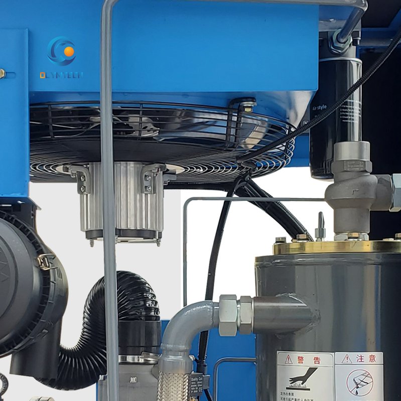 High-Pressure Portable Screw Air Compressor Machine Stationary Configuration With PLC Lubricated Engine and Motor