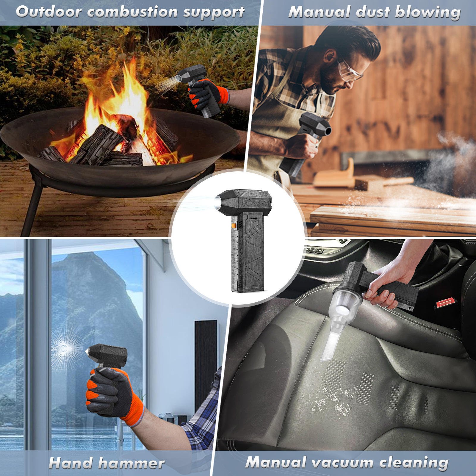 Hand Held Electric Small Blower Rechargeable Wireless Mini Jet Turbo Fan Dust Blower Wireless Cordless Dust Collector Blower Fan