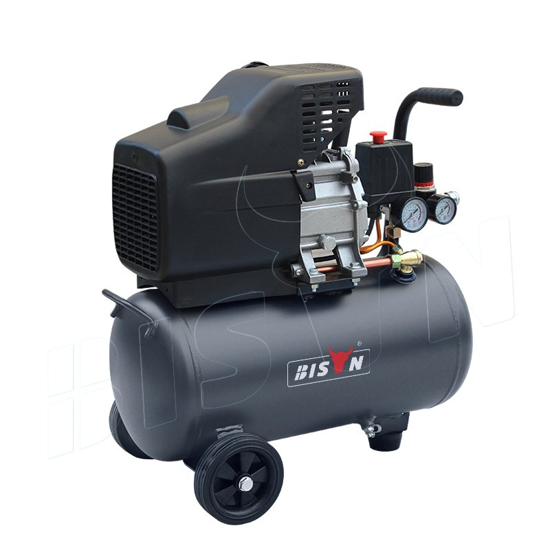 Bison China Electric Cheap Portable 1.5Hp 25L 220V Direct Driven Air Compressors Compressor for Spray Painting