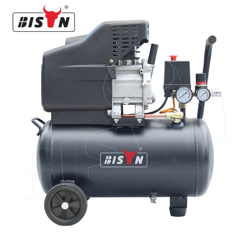 Bison China Electric Cheap Portable 1.5Hp 25L 220V Direct Driven Air Compressors Compressor for Spray Painting