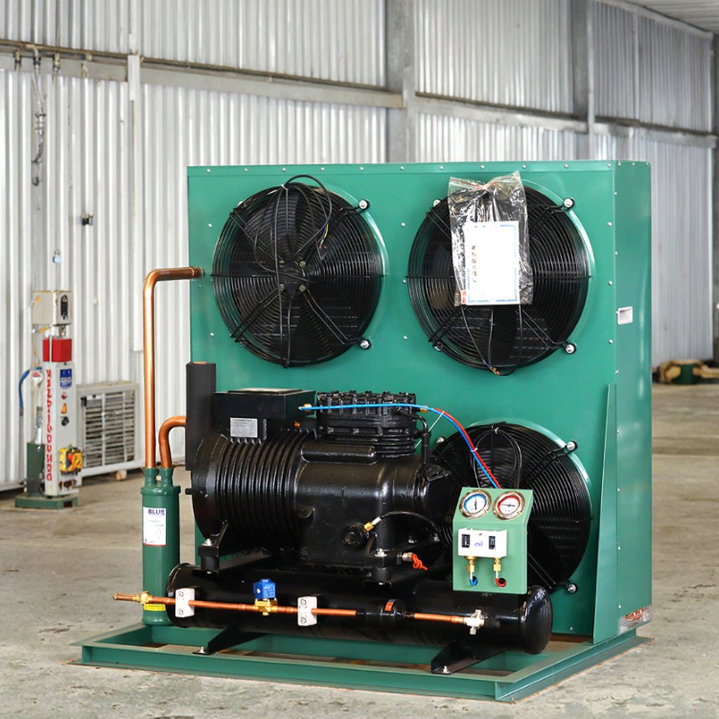 Lucky Star Refrigerator Heat Exchange Equipment 15HP Air Condensers Cooler Industrial Cold Storage Condensing Unit Chiller