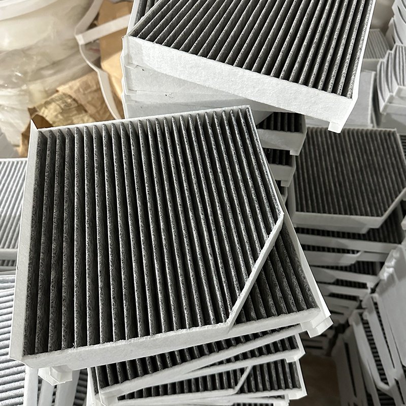 Semi-automatic Edge Bonding Machine Cabin Filter Element Pasting Adhesive Strip Machine