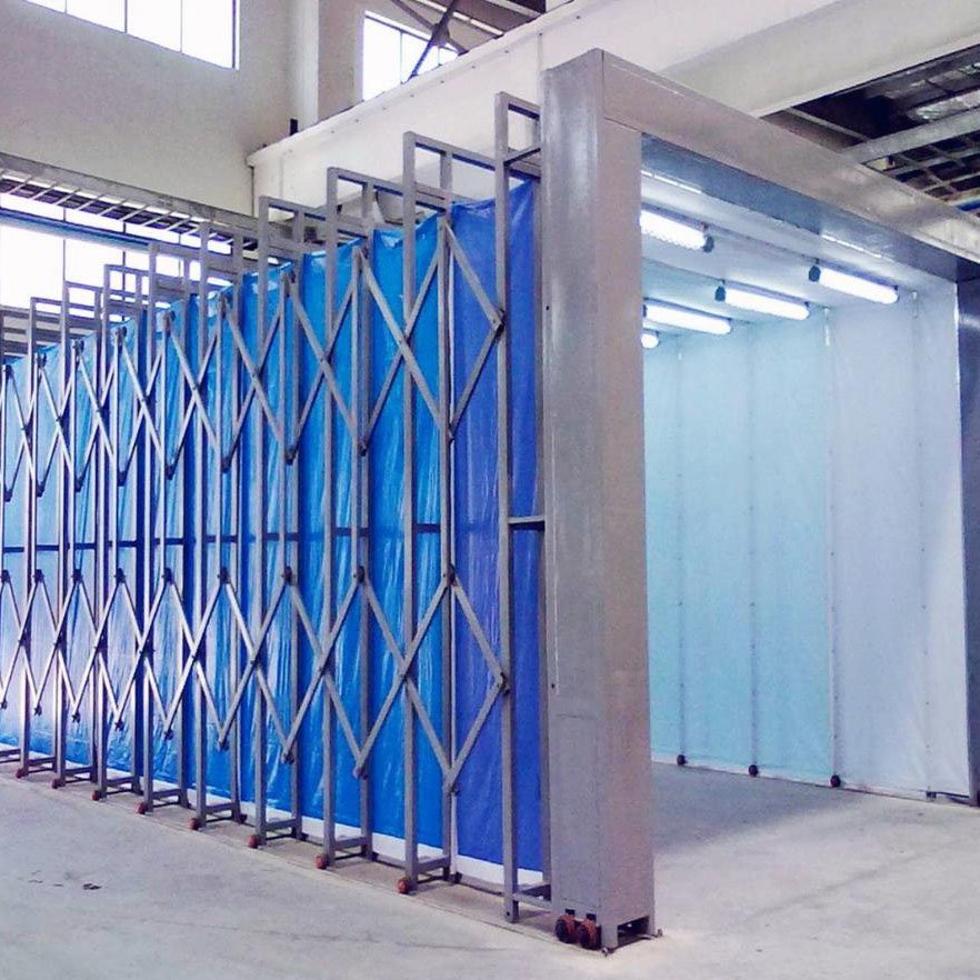 CE Certified Mobile Collapsible Retractable Painting Room Spray Booth Car Painting