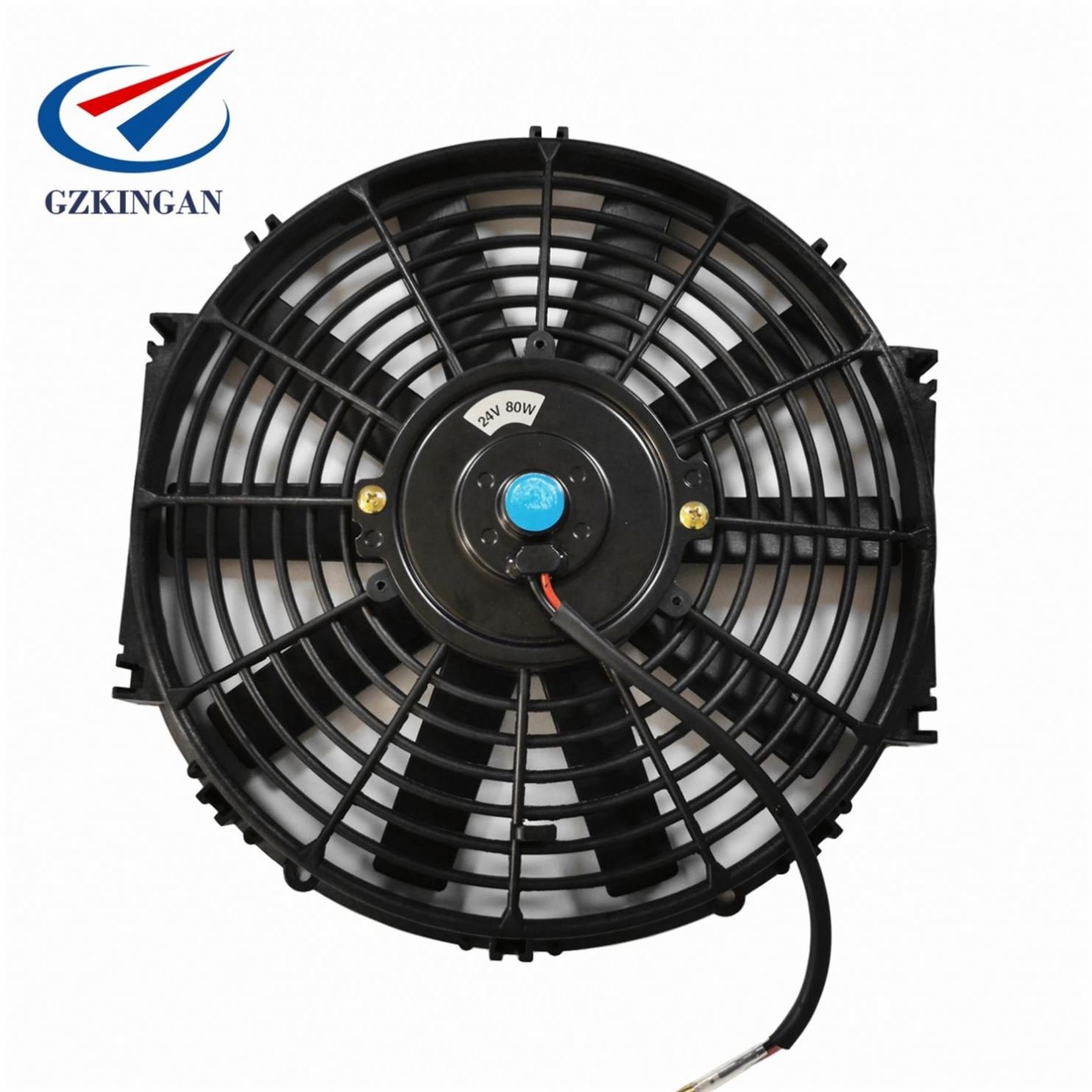 12 Inch air Conditioning Fan Axial 80*80*25mm Ball Bearing 80W 120W Motor Fan, Auto Radiator Universal Condenser Fan