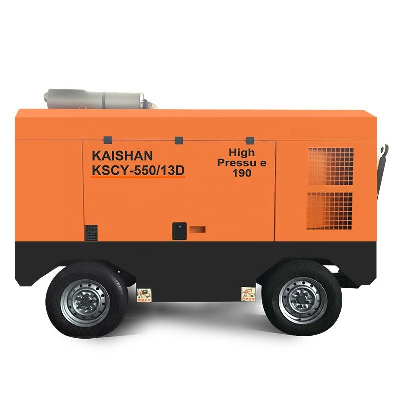 Kaishan 13 bar diesel Power Trailer Mounted air Compressor for Drilling Rig