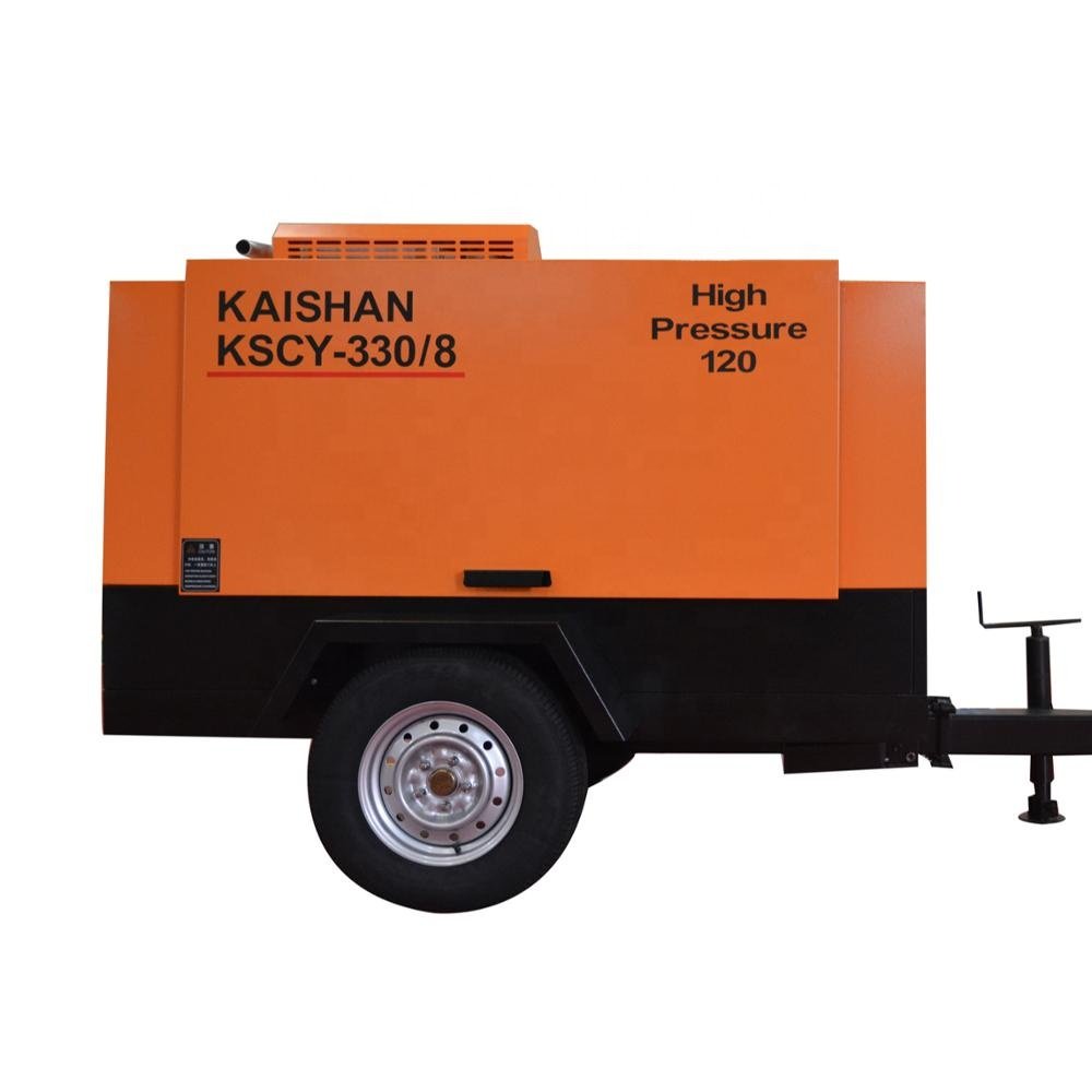 Kaishan 13 bar diesel Power Trailer Mounted air Compressor for Drilling Rig