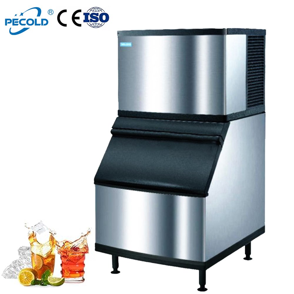 Cooler Ice Cube Making Maker Machine 250kg/24 Hrs Small Industrial Cube Ice Maker Machine for Business Pecold 200kg 300kg 150