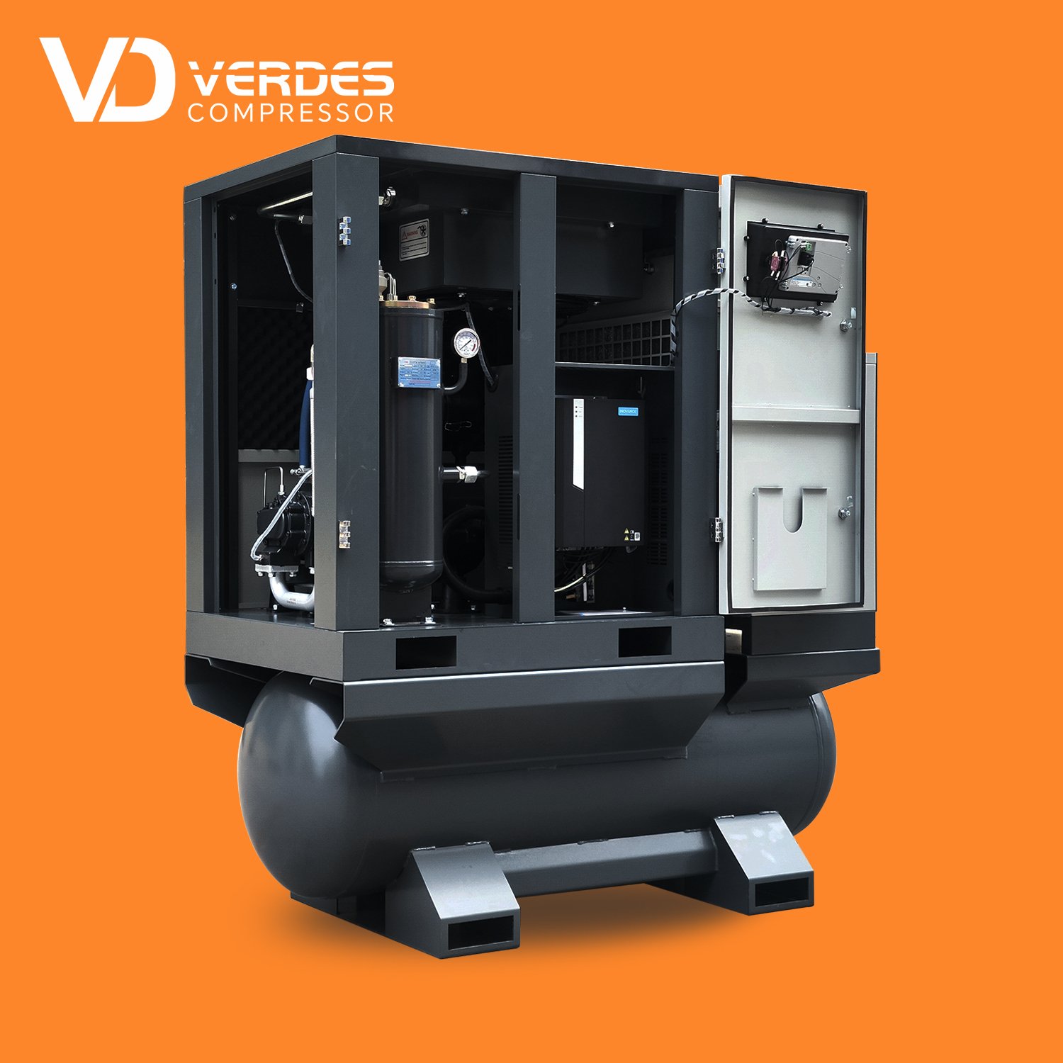 10 15 20 30 hp Compressor De Ar 300 400 500 Litros with Secador De Ar 8 10 15 16 Barras Rotary Screw air Compresor
