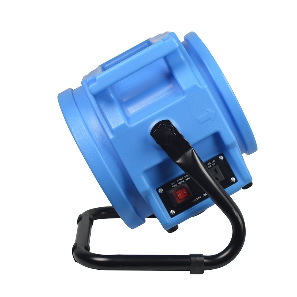 1/4HP High Speed Axial Fan Compact 1050CFM Air Mover Floor Blower Fan Industrial Carpet Dryer 360° With Daisy Chain Stand