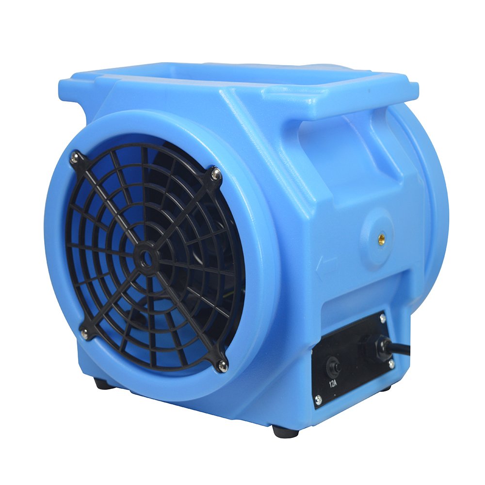 1/4HP High Speed Axial Fan Compact 1050CFM Air Mover Floor Blower Fan Industrial Carpet Dryer 360° With Daisy Chain Stand