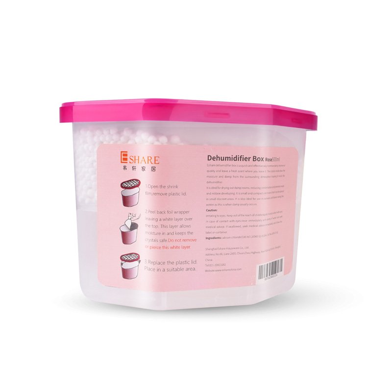 500ml Reusable Plastic Moisture Absorber Dehumidifier Box