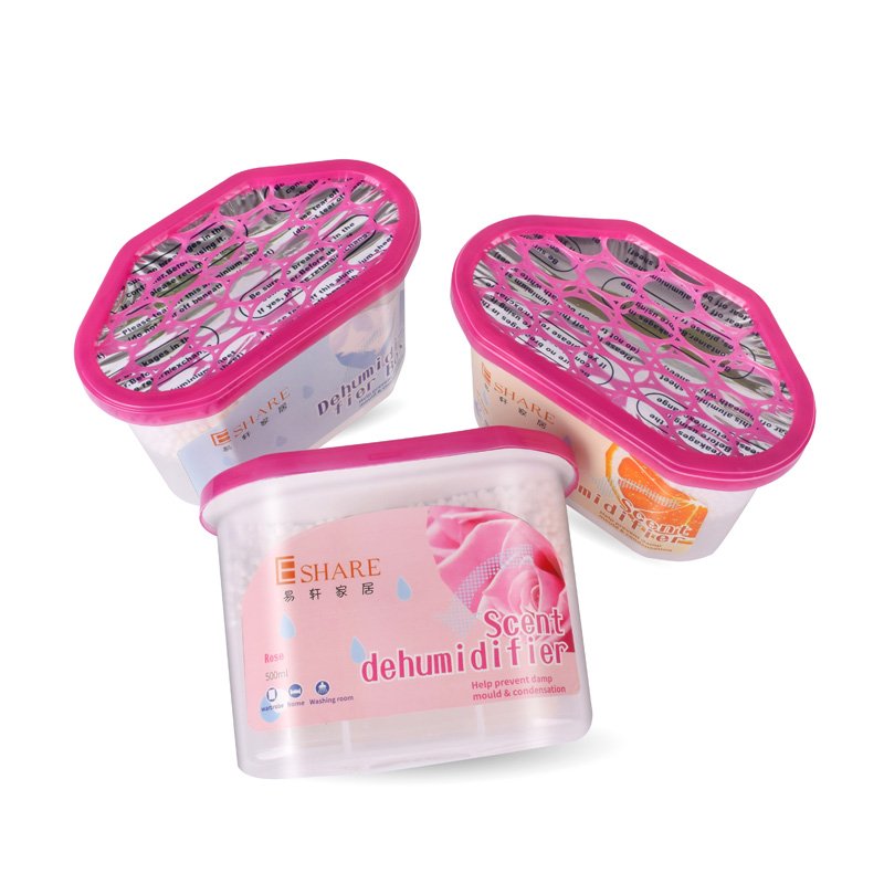 500ml Reusable Plastic Moisture Absorber Dehumidifier Box