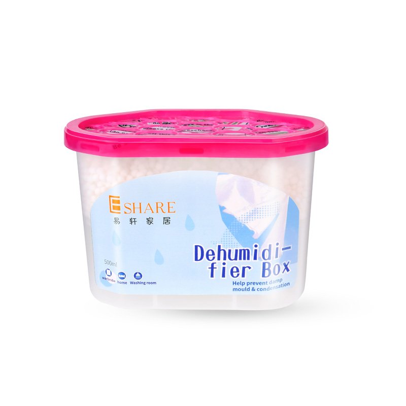 500ml Reusable Plastic Moisture Absorber Dehumidifier Box