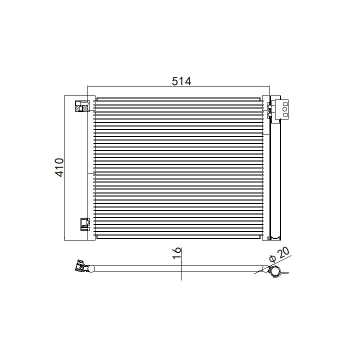 Aftermarket Car Auto Air Conditioning System Auto AC Condenser for NISSAN MICRA DSL OEM 921001HC1A