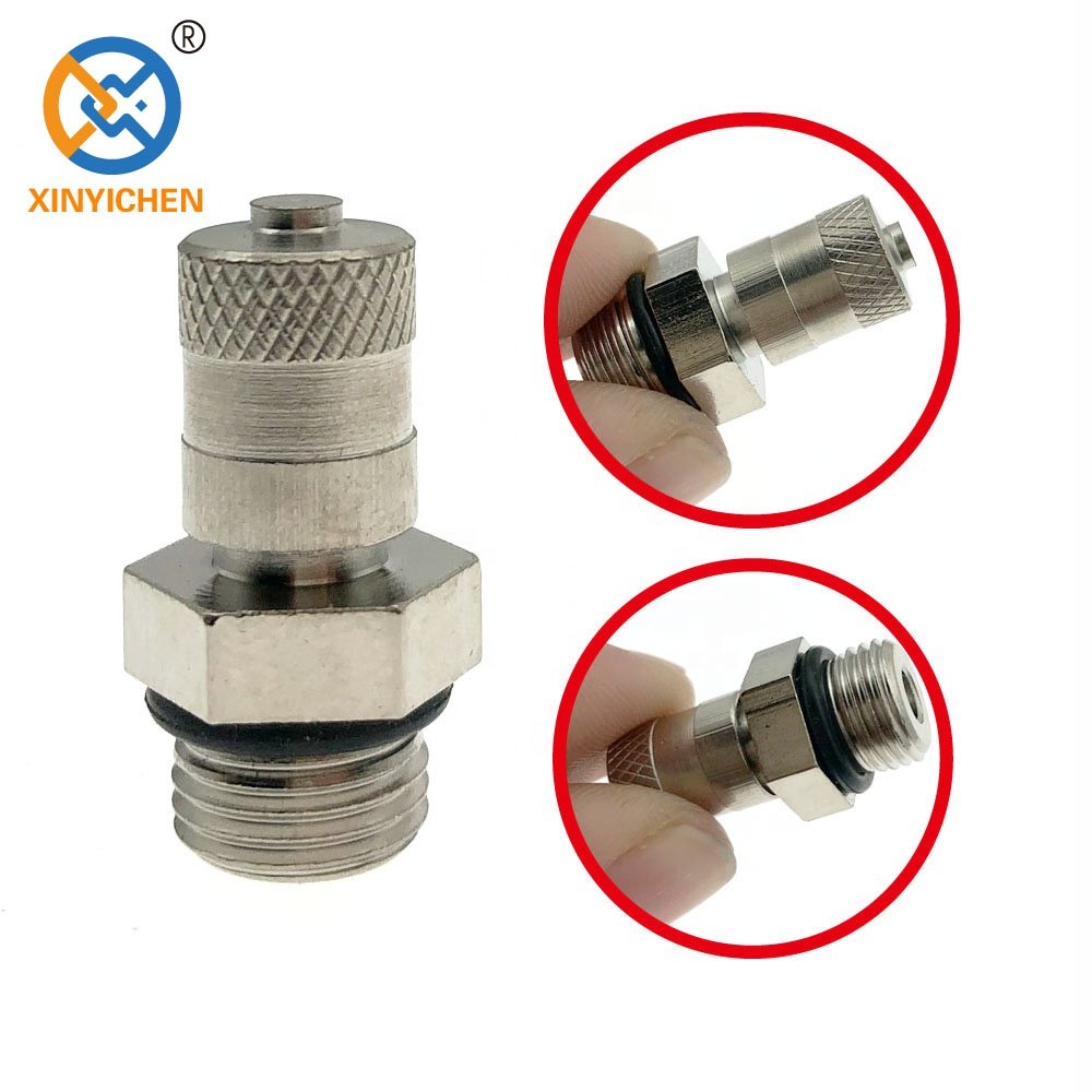 M10X1 Inch NPT MPT Brass Air Compressor Tank Fill Valve Schrader