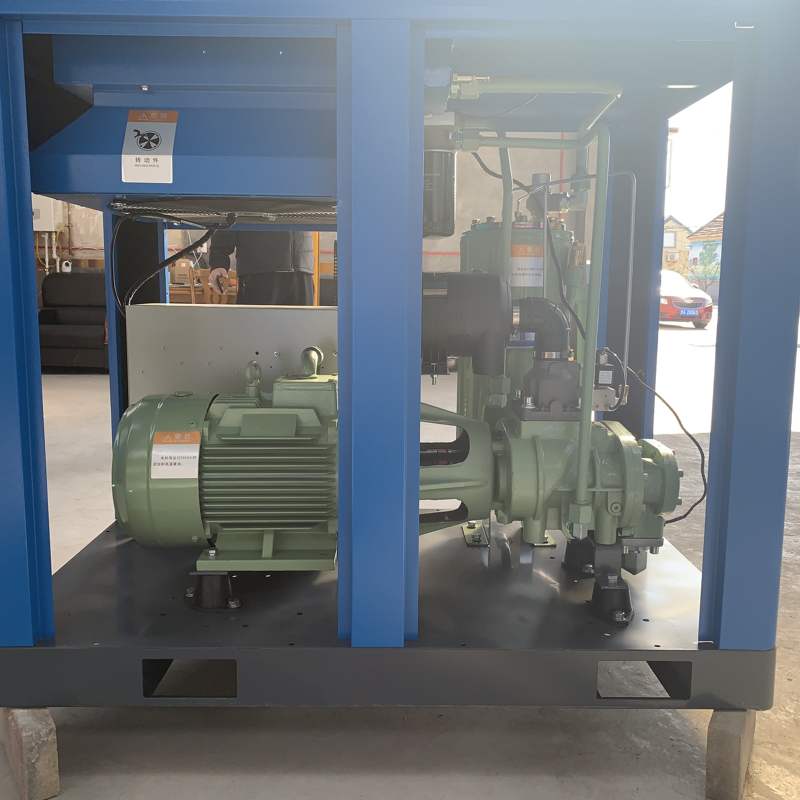 2024 High Pressure 15KW 30KW 1.2bar 0.8bar Low Noise Rotary Screw Air Compressor Machine
