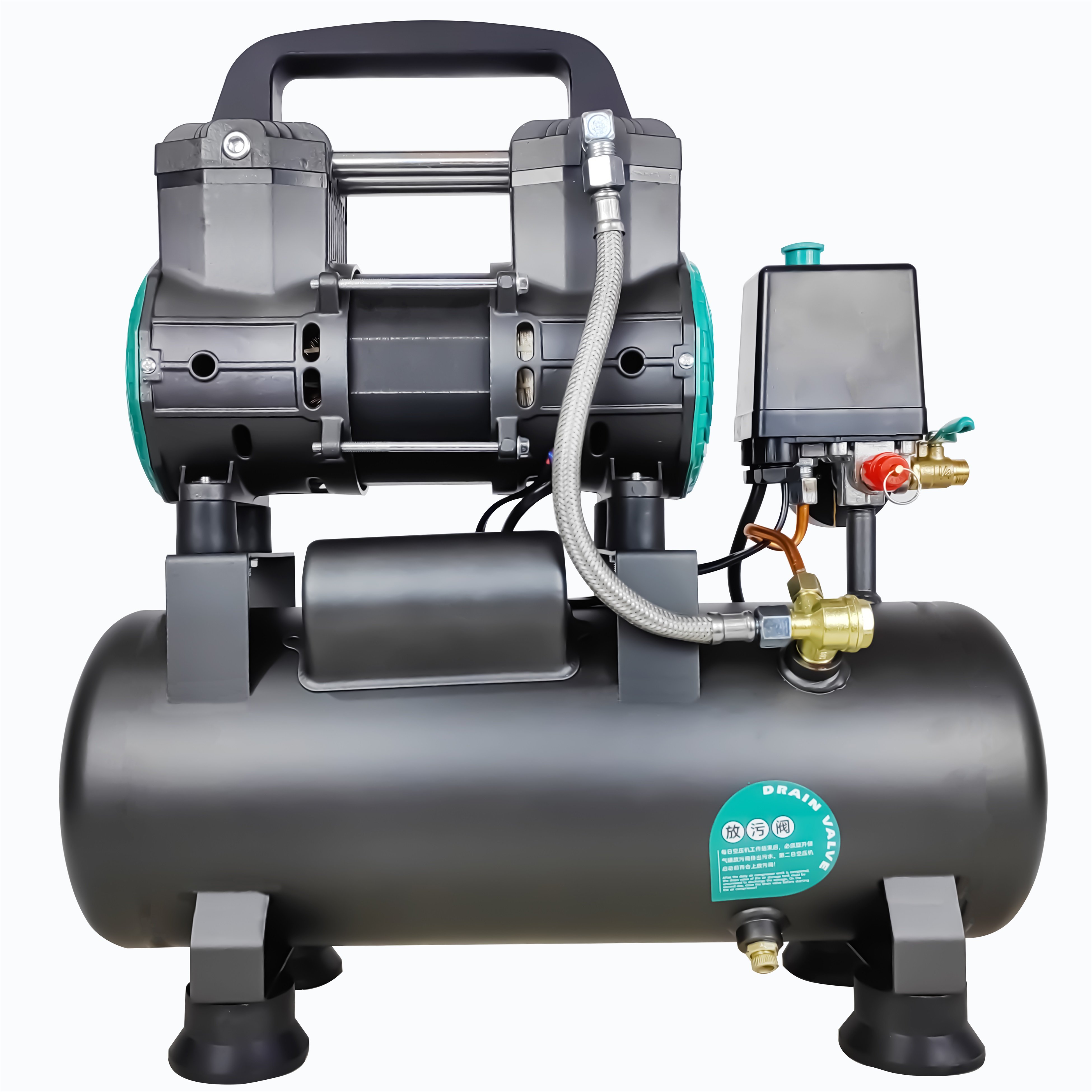MZB Stock Oil-free Silent air Compressor 10 Liter Portable air Compressor