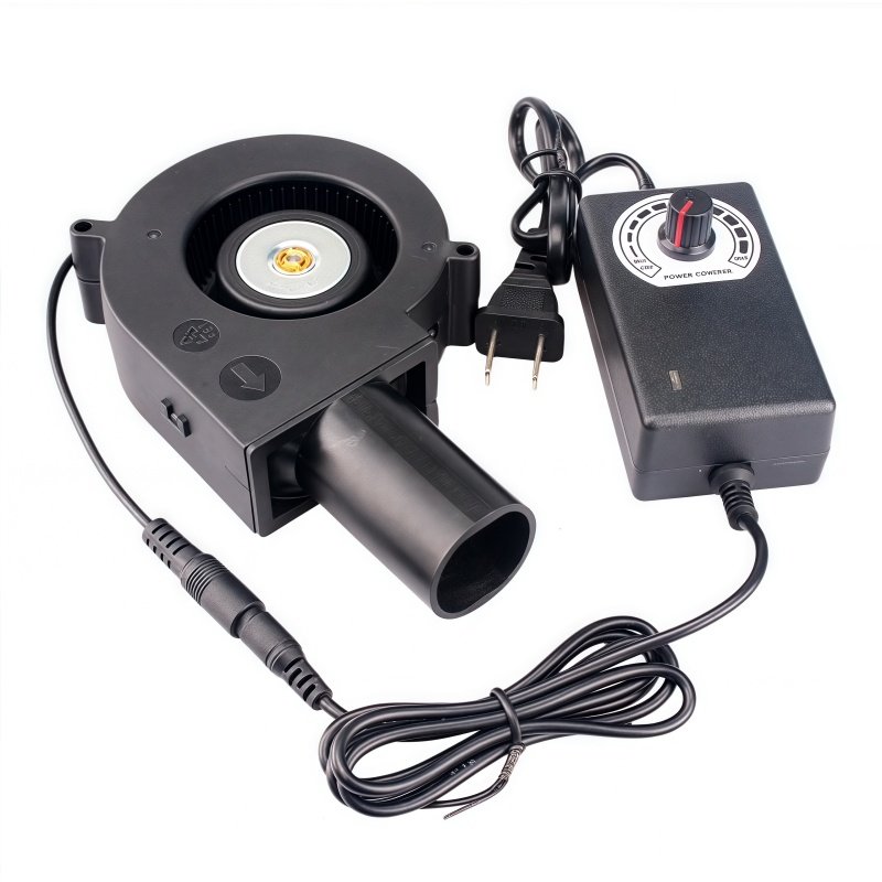 Enhanced motor 9733 Electric Blower 12V Household Small Waste Oil Heating Stove Speed-Adjustable Silent Indoor Fan OEM Supported