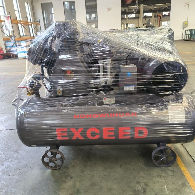 HW15012 Hongwuhuan3 Cylinders Portable Piston Compressor Electric Engine Power Belt Driven Air Compressor