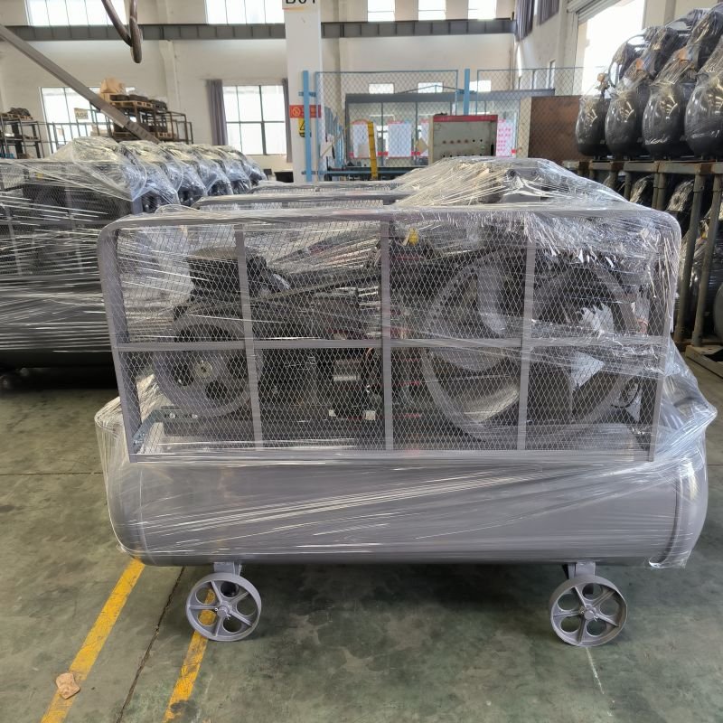 HW15012 Hongwuhuan3 Cylinders Portable Piston Compressor Electric Engine Power Belt Driven Air Compressor
