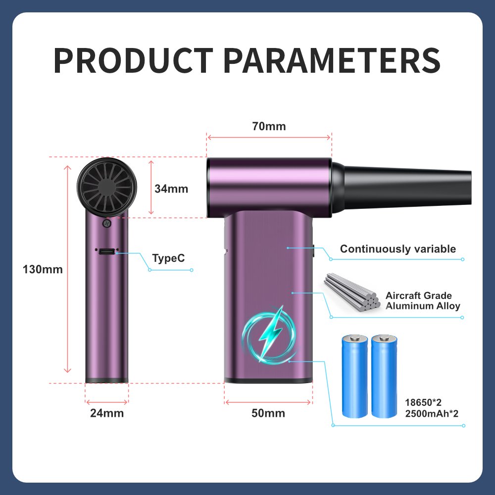 Wireless Air Duster for Car Brushless Air Blower High Quality Powerful Electronic Compressed air duster