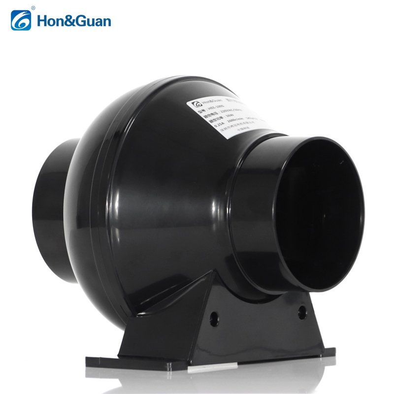 Hon&guan Factory OEM ODM ABS Material 4 Inch HEE-100S Portable Inline Duct Fan Ventilation Blower