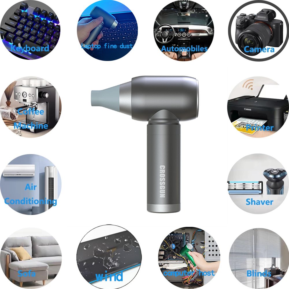Turbo Fan Leafless Small Fan Mini Portable Hair Dryer Rechargeable Handheld Fan Machine Outdoor 100,000 Rpm High Power