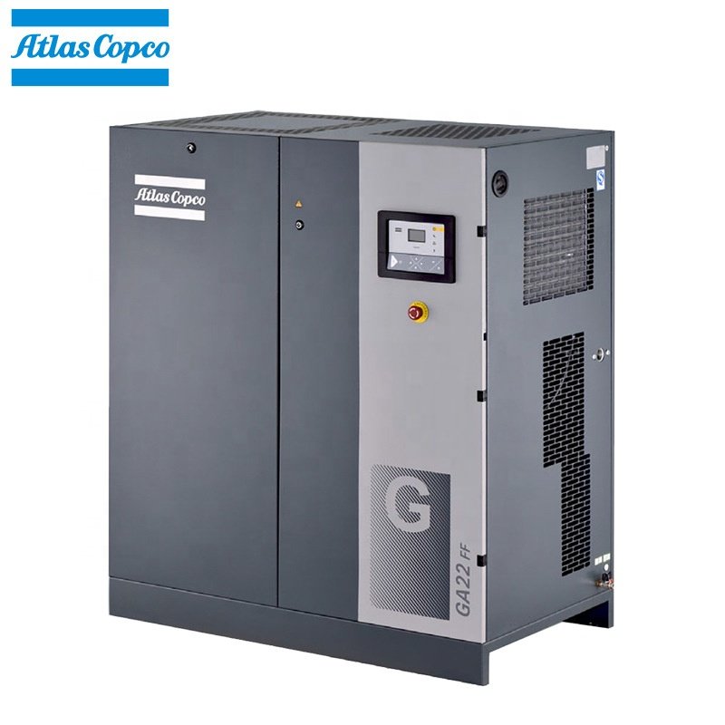 Atlas Copco GA 22 Oil-injected Rotary Screw air Compressor GA15-26/ 11+-30 Series with tank and Dryer