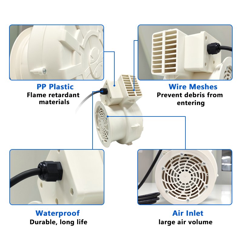 High Quality 130W 150W 200W Low Noise Built-in Motor Electric Inflatable Blower Fan for Inflatable Advertising