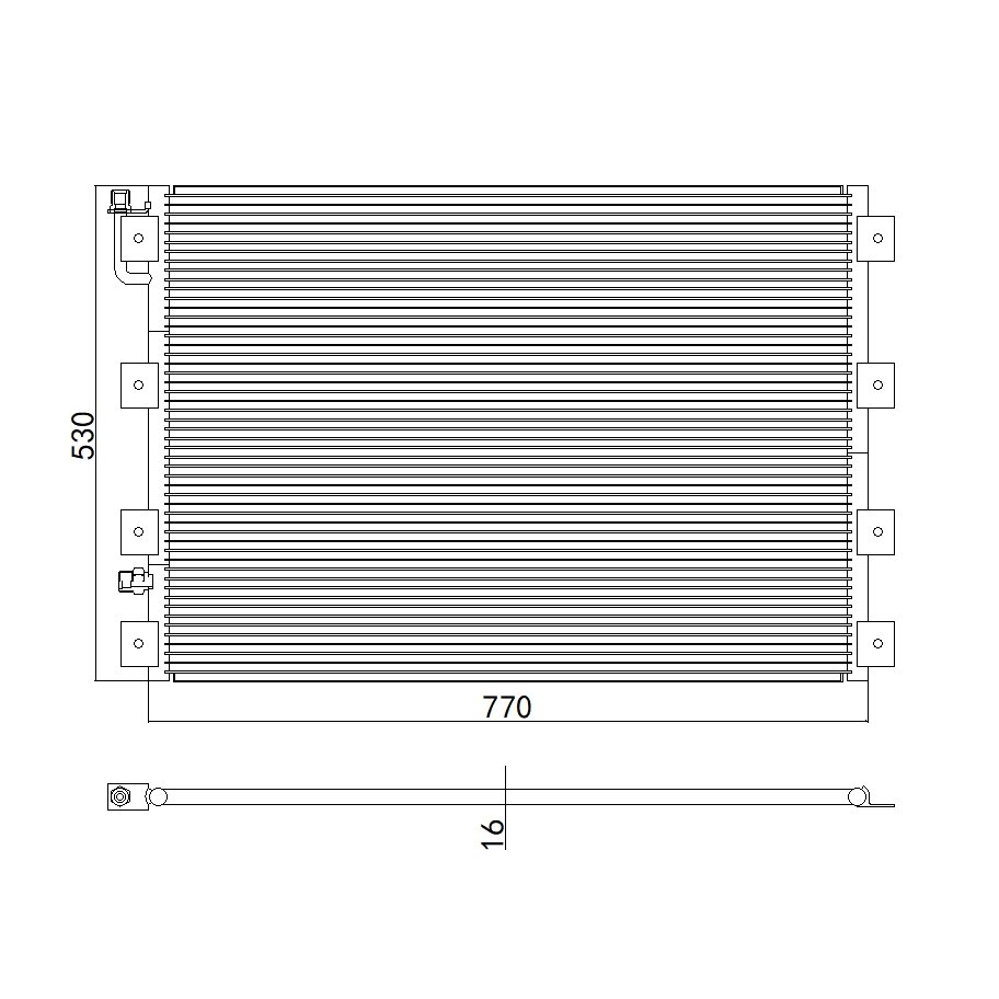 Aftermarket Car Auto Air Conditioning System Auto AC Condenser for KENWORTH T600 OEM K122125