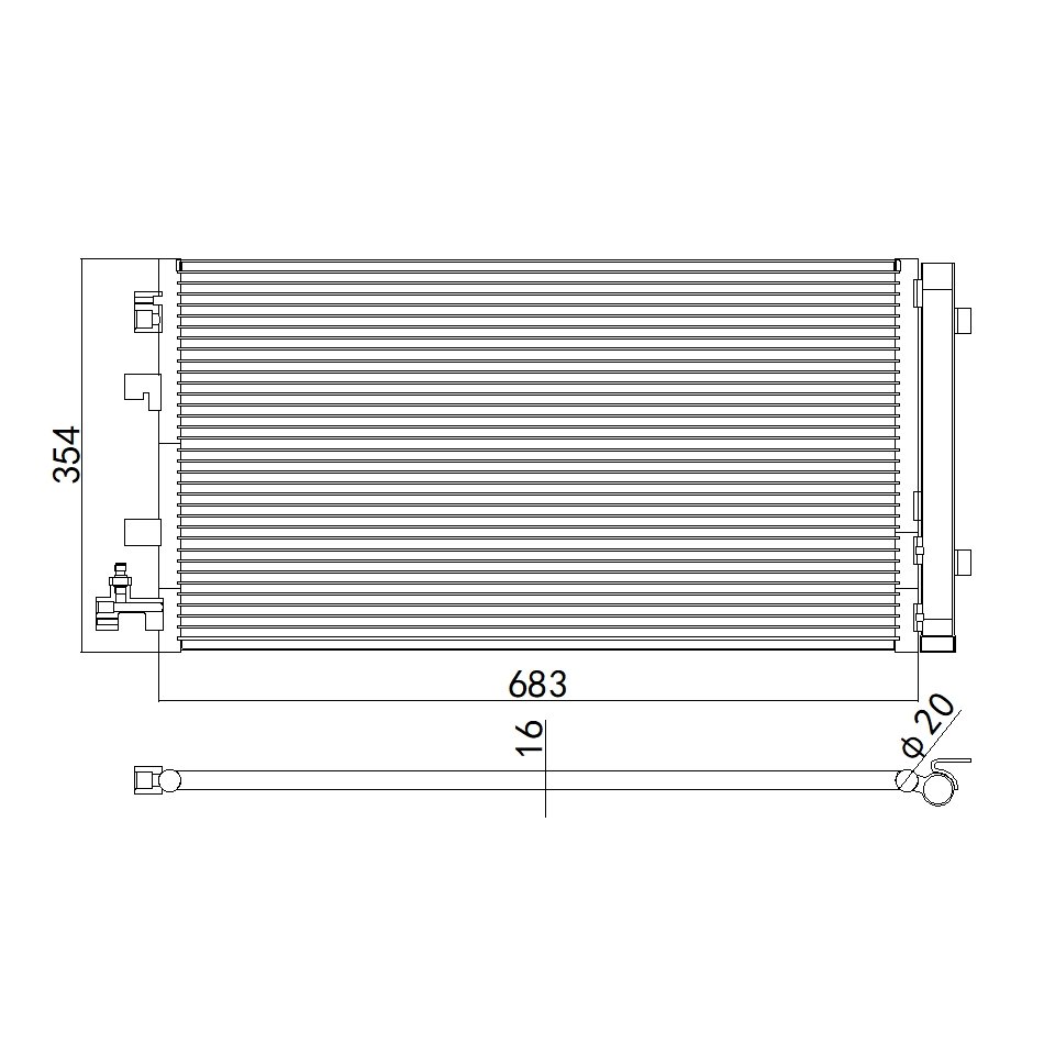 Aftermarket Car Auto Air Conditioning System Auto AC Condenser for RENAULT FLUENCE 2008- OEM 921000001R 0005R