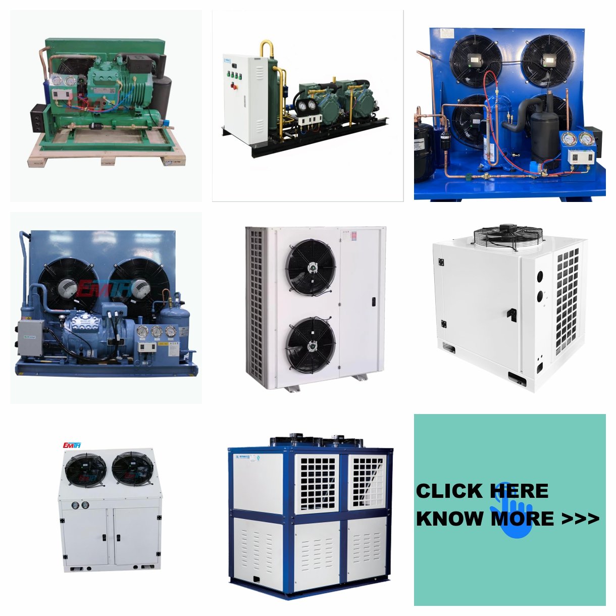 Small Cold Compressor Unit Walk in Cooler Refrigeration Mini Cold Room Single Phase Air Cooled 2hp 5hp Condensing Unit Freezer